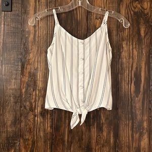 Abercrombie kids button up tie tank faux button up.